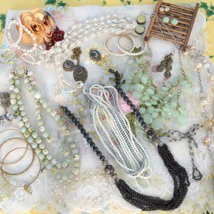 Vintage to Modern WEARABLE Costume Jewelry 20+ Pieces LOT Coordinated - J Crew